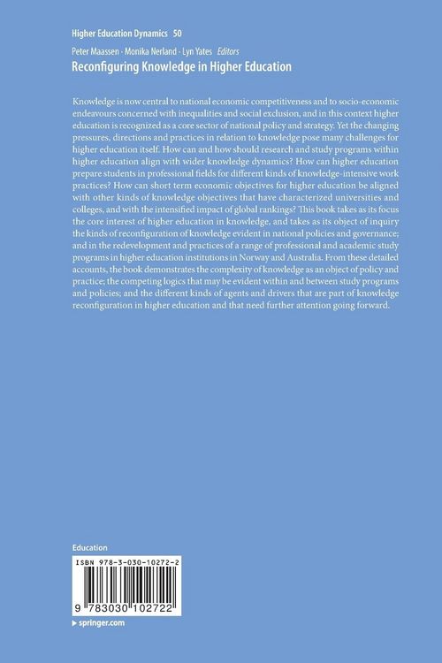 Produktbild: Reconfiguring Knowledge in Higher Education