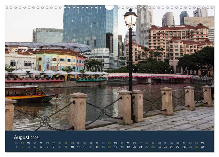 Produktbild: Singapur bei Nacht und Tag (Wandkalender 2026 DIN A3 quer), CALVENDO Monatskalender
