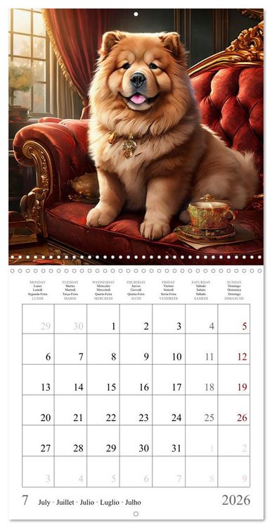 Produktbild: Dogs - Cute House Pets (Wall Calendar 2026 12 &times; 12 Inch) CALVENDO 12 Month Wall Calendar