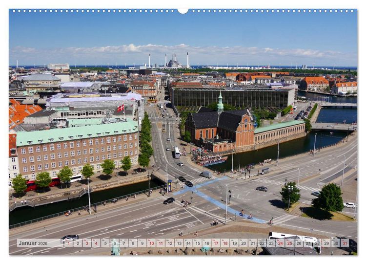 Produktbild: Kopenhagen. D&auml;nemarks sch&ouml;ne bunte Metropole (hochwertiger Premium Wandkalender 2026 DIN A2 quer), Kunstdruck in Hochglanz