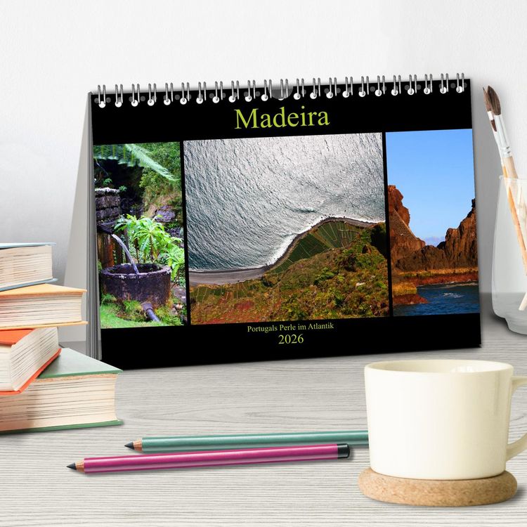 Produktbild: Madeira - Portugals Perle im Atlantik (Tischkalender 2026 DIN A5 quer), CALVENDO Monatskalender