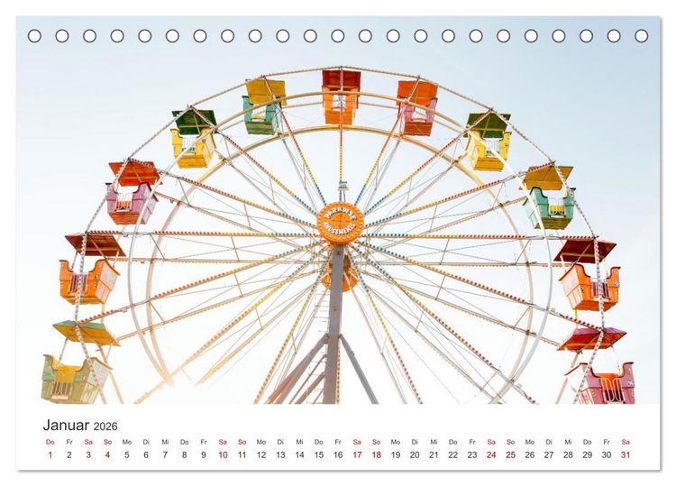 Produktbild: Riesenr&auml;der - Ein Spa&szlig; f&uuml;r jung und alt. (Tischkalender 2026 DIN A5 quer), CALVENDO Monatskalender