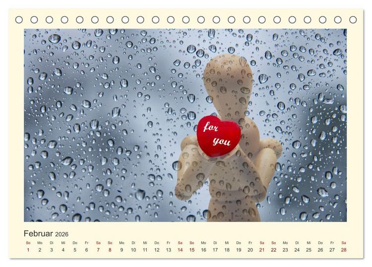 Produktbild: Das sch&ouml;nste Jahr, das Jahr der LIEBE (Tischkalender 2026 DIN A5 quer), CALVENDO Monatskalender