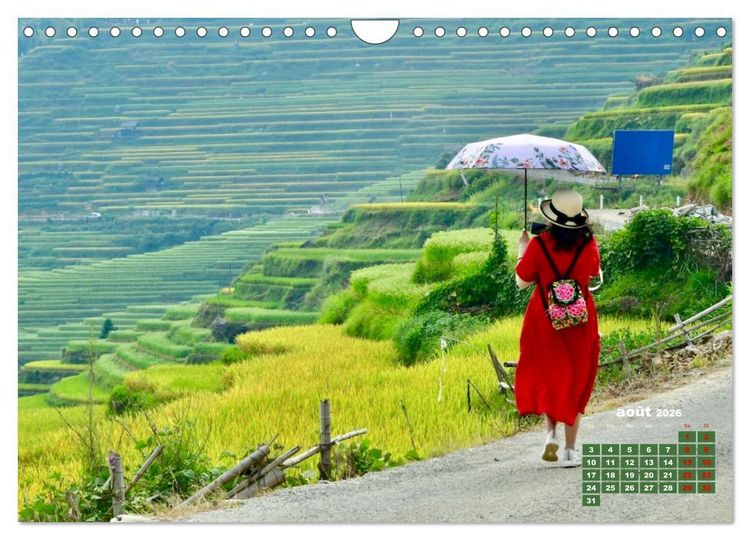 Produktbild: Riz de Chine (Calendrier mural 2026 DIN A4 vertical), CALVENDO calendrier mensuel