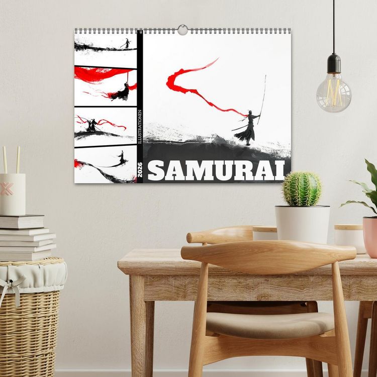 Produktbild: Samurai Illustrationen (Wandkalender 2026 DIN A3 quer), CALVENDO Monatskalender