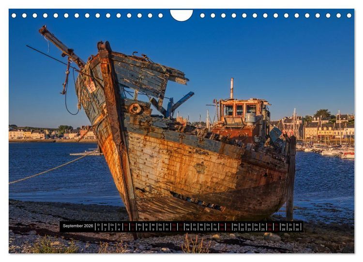 Produktbild: Schiffsfriedh&ouml;fe in der Bretagne (Wandkalender 2026 DIN A4 quer), CALVENDO Monatskalender