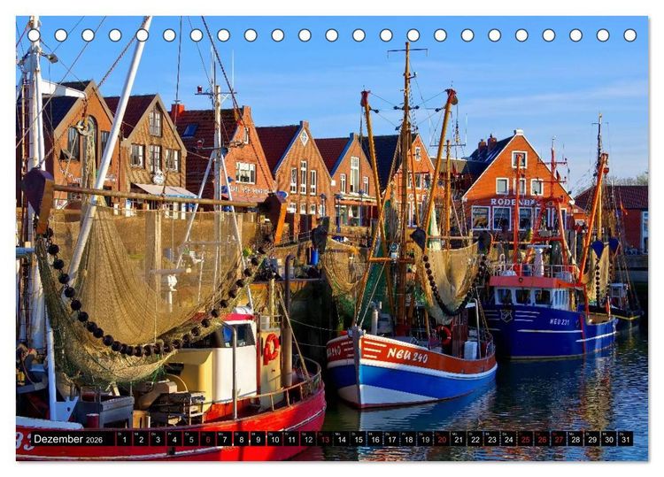 Produktbild: Neuharlingersiel - Ostfrieslands sch&ouml;nstes Hafenst&auml;dtchen (Tischkalender 2026 DIN A5 quer), CALVENDO Monatskalender