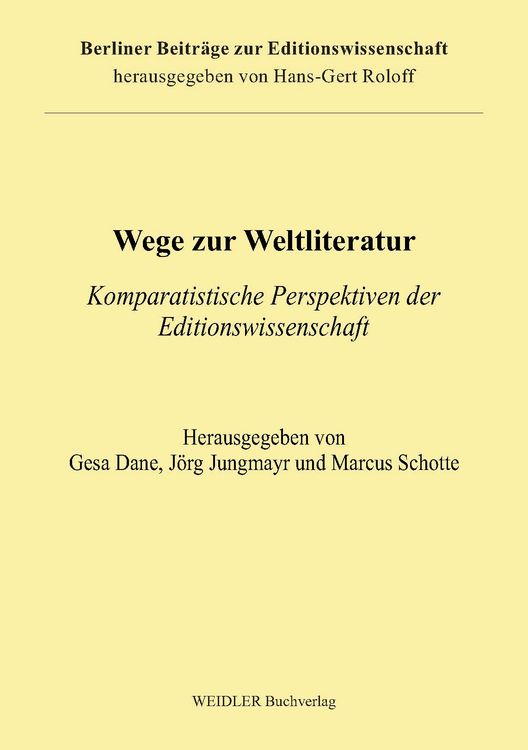 Produktbild: Wege zur Weltliteratur