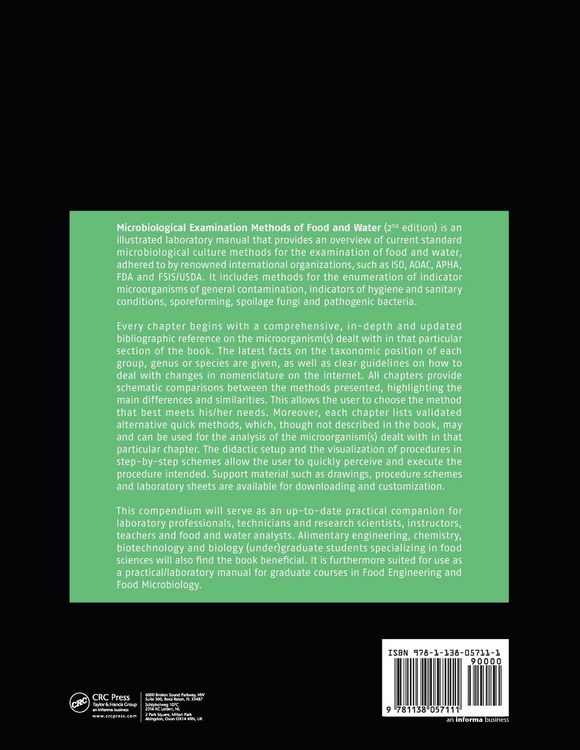Produktbild: Microbiological Examination Methods of Food and Water