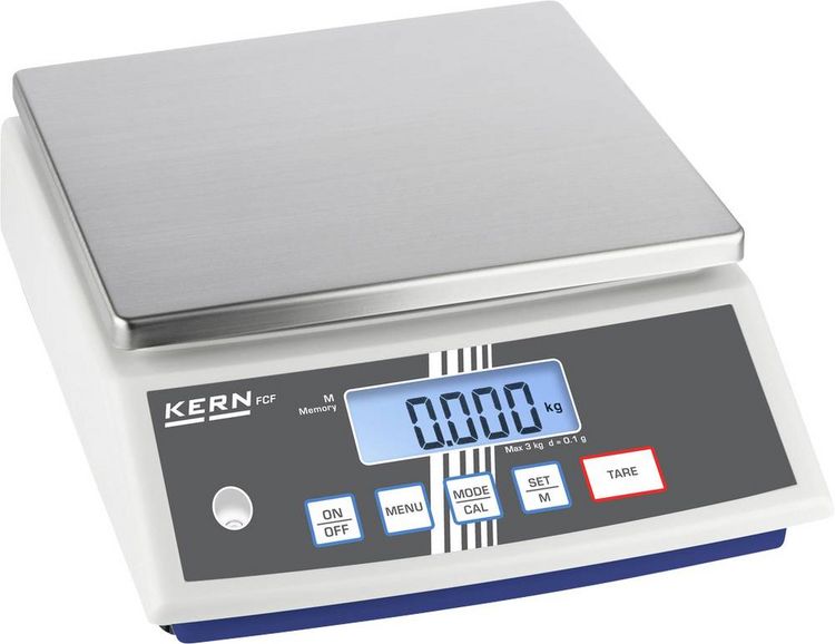 Produktbild: Kern Tischwaage FCF 30K-3 W&auml;gebereich (max.) 30 kg Ablesbarkeit 1 g &uuml;ber Steckernetzteil Mehrfarbig