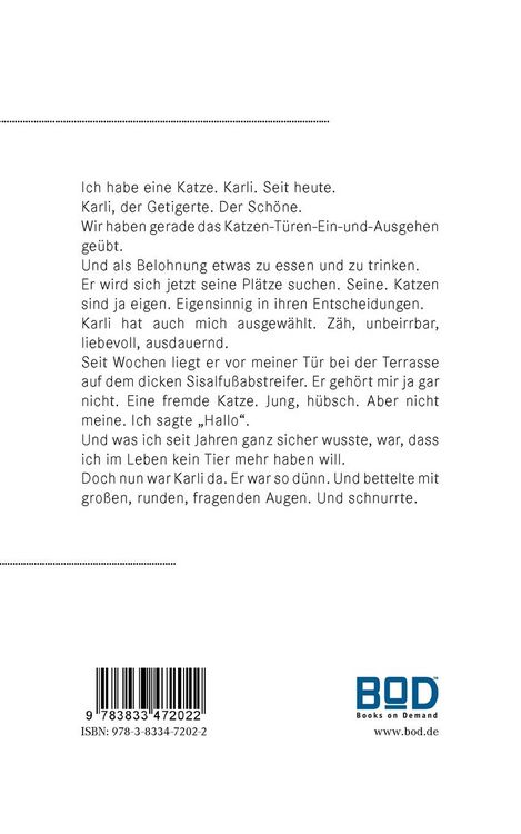 Produktbild: Als Karli kam ... Ein Katzenbuch In Liebe