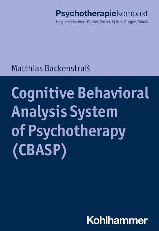 Produktbild: Cognitive Behavioral Analysis System of Psychotherapy (CBASP)