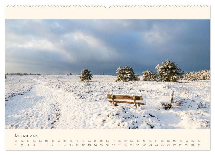 Mehlinger Heide (Wandkalender 2025 DIN A2 quer), CALVENDO Monatskalender