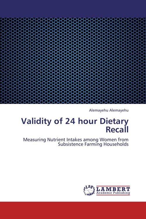 Produktbild: Validity of 24 hour Dietary Recall