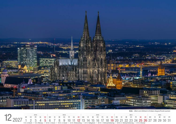 Produktbild: K&ouml;ln 2027 Bildkalender A4 quer, spiralgebunden