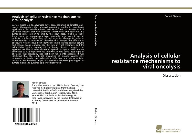 Produktbild: Analysis of cellular resistance mechanisms to viral oncolysis
