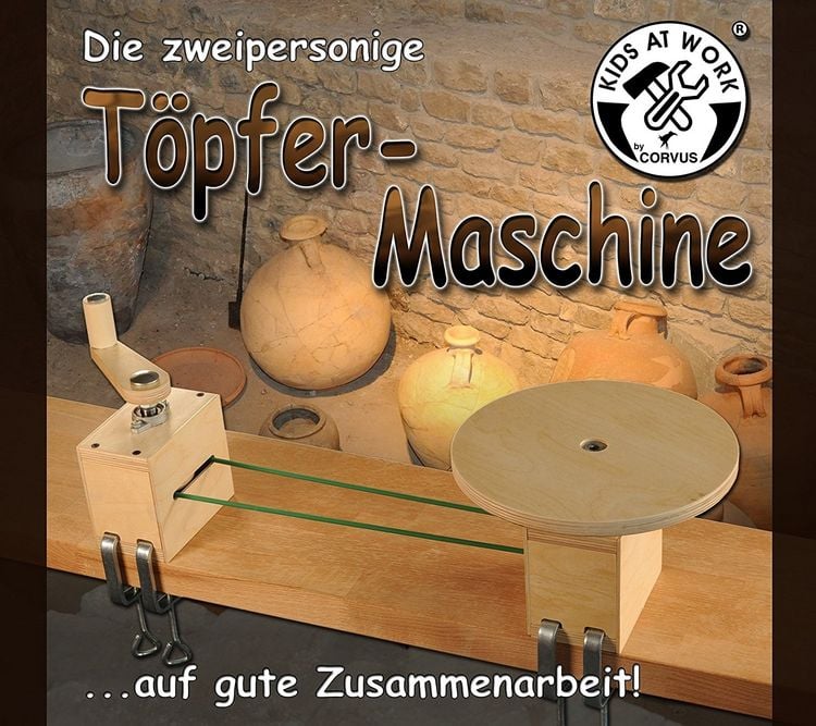 Produktbild: Corvus A750600 - Töpfer-Maschine, Töpferscheibe Handbetrieb, Kids at Work
