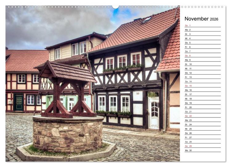 Produktbild: Fachwerkh&auml;user im Harz (Wandkalender 2026 DIN A2 quer), CALVENDO Monatskalender