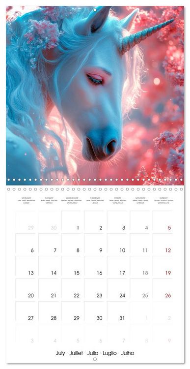 Produktbild: Unicorn Whispers - Tales of Glitter and Grace (Wall Calendar 2026 12 &times; 12 Inch) CALVENDO 12 Month Wall Calendar