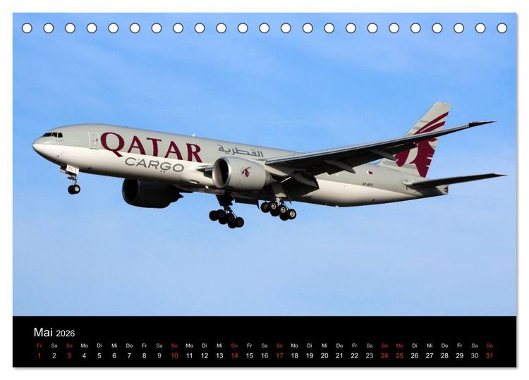 Produktbild: Internationale Frachtflugzeuge (Tischkalender 2026 DIN A5 quer), CALVENDO Monatskalender