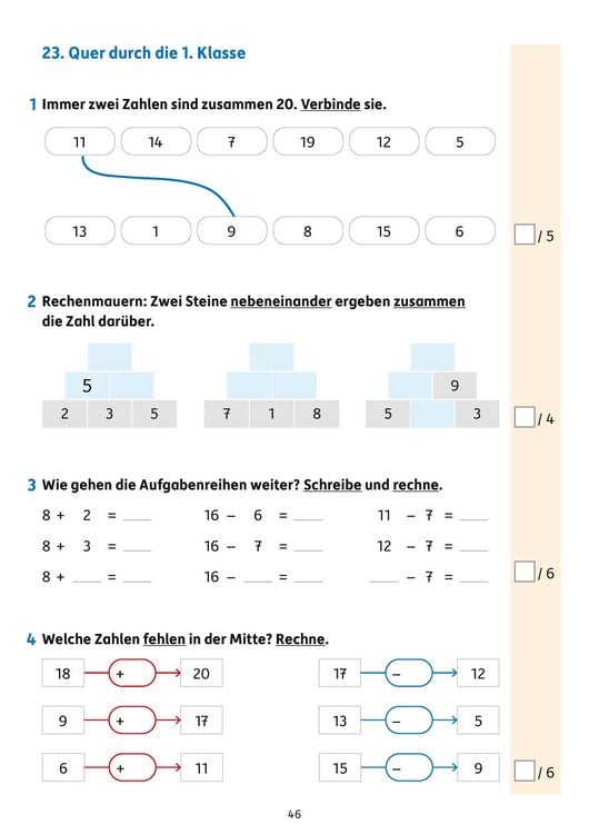 Produktbild: &Uuml;bungsheft mit Tests in Mathe 1. Klasse