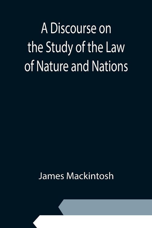 Produktbild: A Discourse on the Study of the Law of Nature and Nations