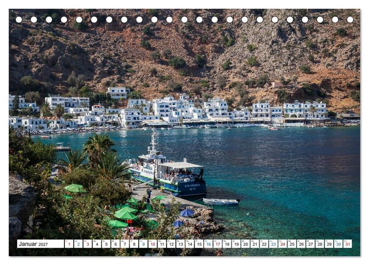 Produktbild: Kreta &ndash; Zwischen Bergen, Buchten und Geschichte (Tischkalender 2027 DIN A5 quer), CALVENDO Monatskalender