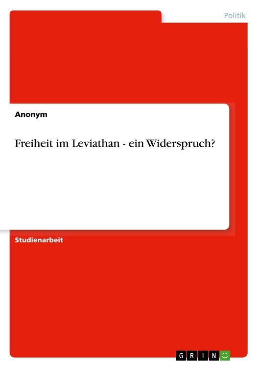 Produktbild: Freiheit im Leviathan - ein Widerspruch?