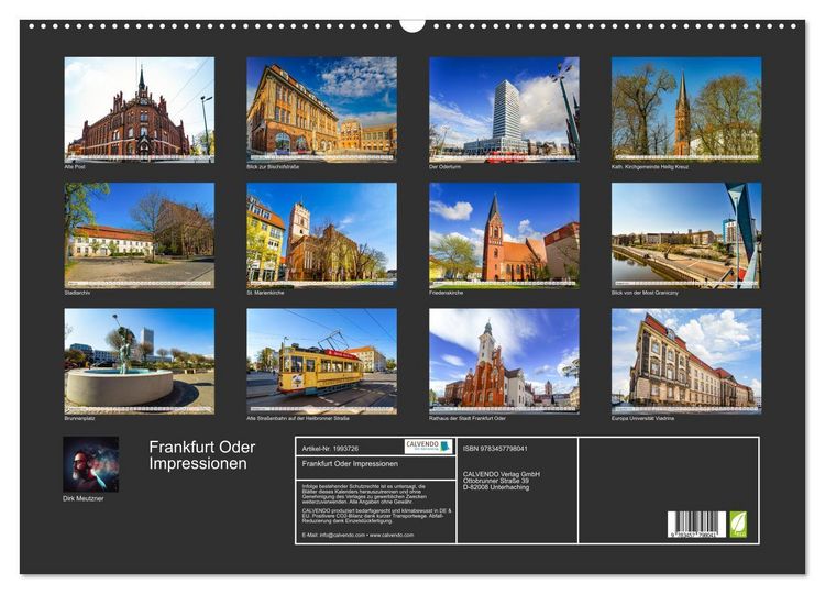 Produktbild: Frankfurt Oder Impressionen (Wandkalender 2026 DIN A2 quer), CALVENDO Monatskalender