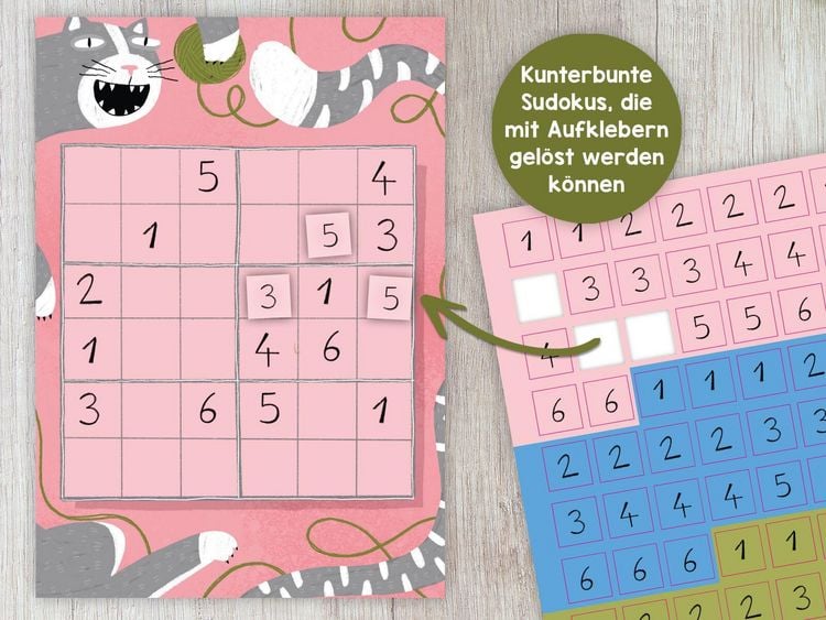 Produktbild: Lustige Sticker-Sudokus &ndash; Zahlen