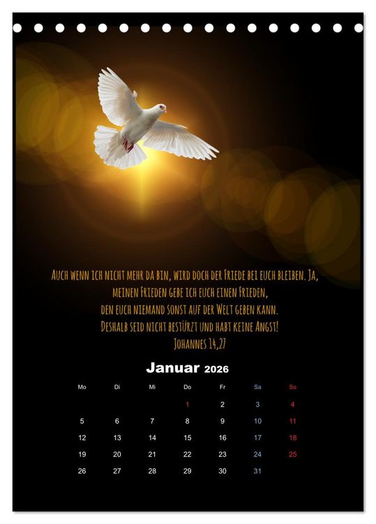 Produktbild: Der Bibelkalender - mit Gottes Wort durchs Jahr (Tischkalender 2026 DIN A5 hoch), CALVENDO Monatskalender