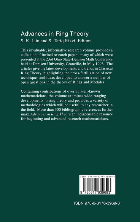 Produktbild: Advances in Ring Theory