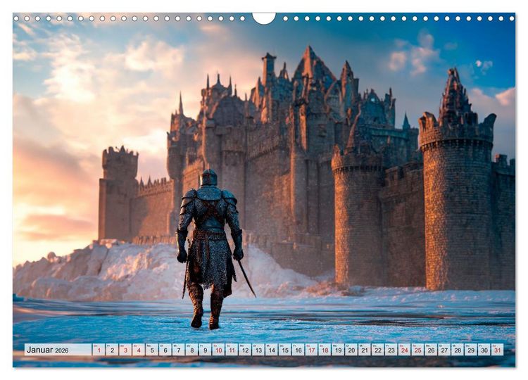 Produktbild: Ritter - Legenden aus Stahl und Ehre (Wandkalender 2026 DIN A3 quer), CALVENDO Monatskalender