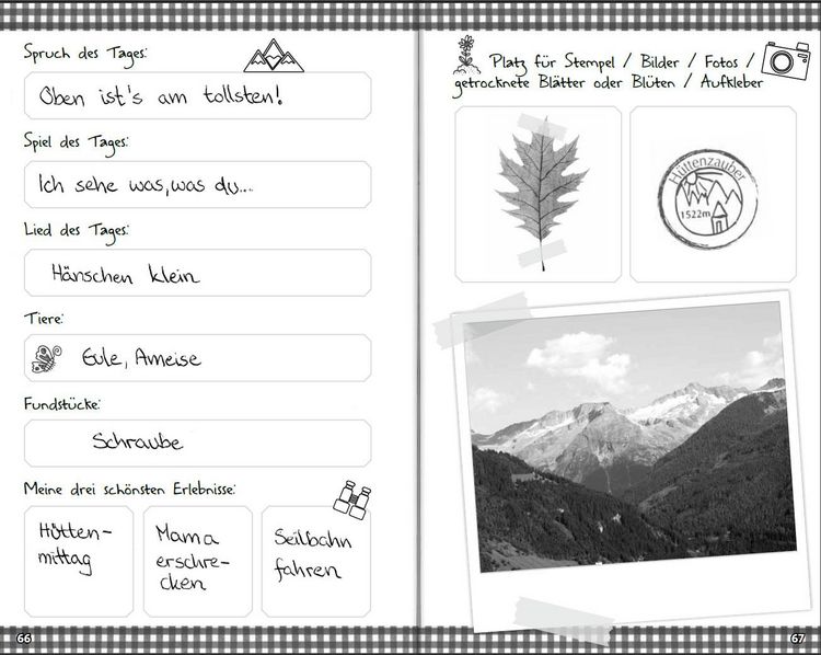 Produktbild: Mein Alpentagebuch - F&uuml;r alle Wander-Erlebnisse in den Bergen