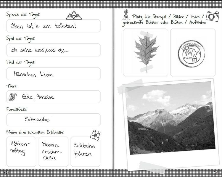 Produktbild: Mein Alpentagebuch - F&uuml;r alle Wander-Erlebnisse in den Bergen