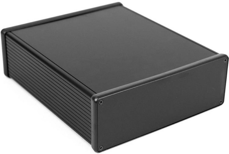 Produktbild: Hammond Electronics 1455U2201BK Universal-Geh&auml;use 220 x 191 x 66 Aluminium extrudiert Schwarz (eloxiert) 1 St.