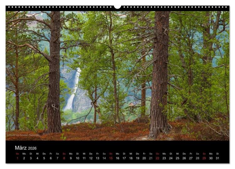 Produktbild: Naturwucht Skandinavien (hochwertiger Premium Wandkalender 2026 DIN A2 quer), Kunstdruck in Hochglanz