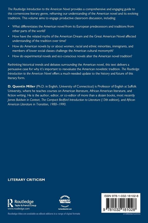 Produktbild: The Routledge Introduction to the American Novel