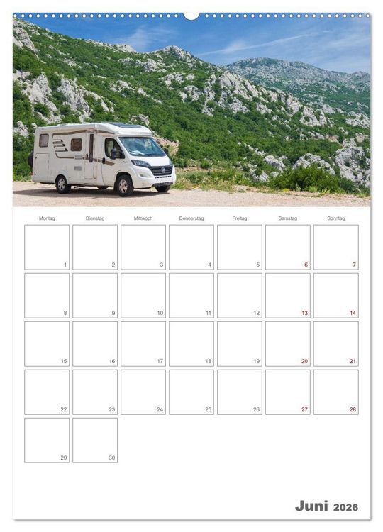 Produktbild: Wohnmobil Jahresplaner (hochwertiger Premium Wandkalender 2026 DIN A2 hoch), Kunstdruck in Hochglanz