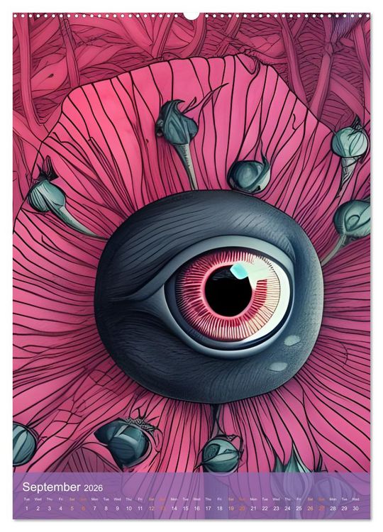 Produktbild: Enchanted Eyes (High Quality Premium Wall Calendar 2026 DIN A2 portrait),CALVENDO 12 Month Wall Calendar