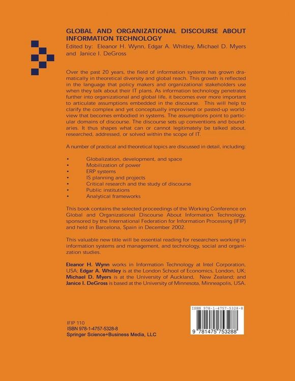 Produktbild: Global and Organizational Discourse about Information Technology
