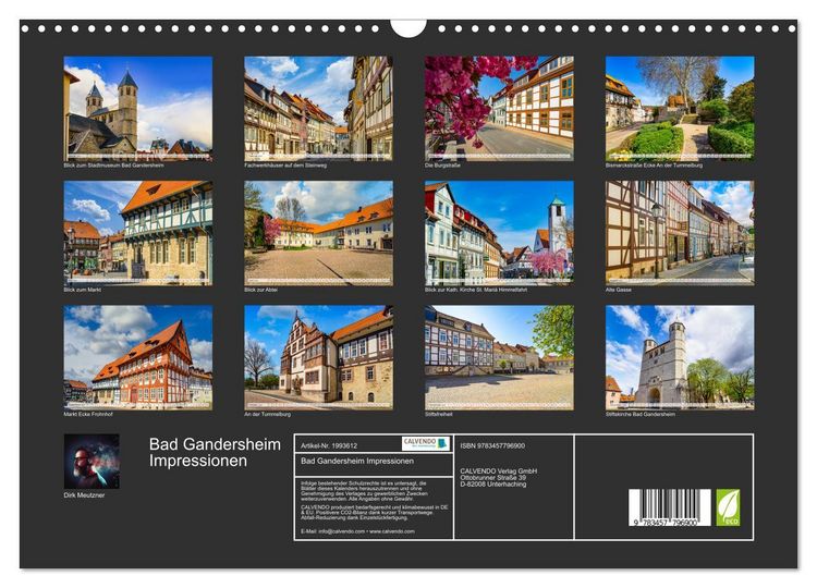 Produktbild: Bad Gandersheim Impressionen (Wandkalender 2026 DIN A3 quer), CALVENDO Monatskalender