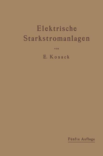 Produktbild: Elektrische Starkstromanlagen