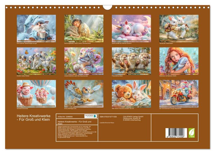 Produktbild: Heitere Kreativwerke - F&uuml;r Gro&szlig; und Klein (Wandkalender 2027 DIN A3 quer), CALVENDO Monatskalender