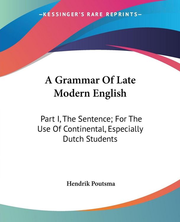 Produktbild: A Grammar Of Late Modern English