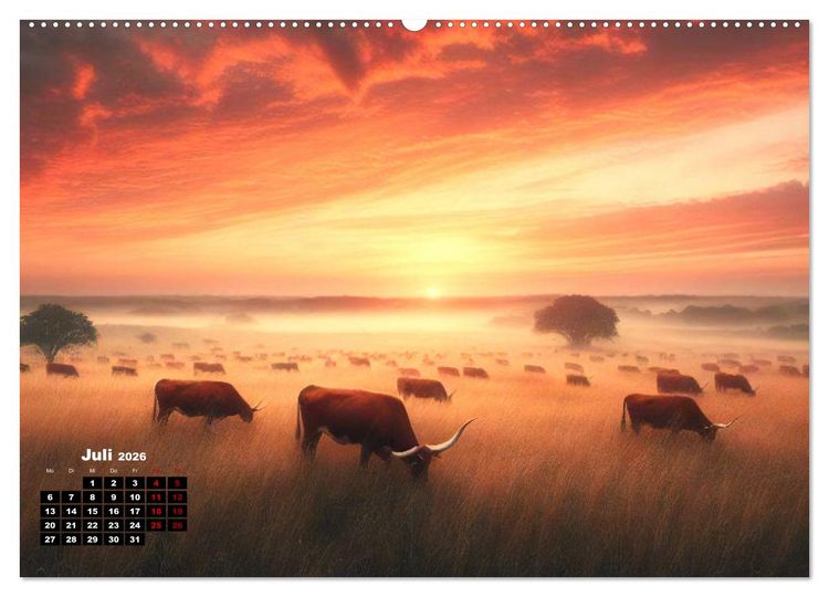 Produktbild: Pr&auml;rie Welten - Ein Kalender, der die Seele der Pr&auml;rie einf&auml;ngt. (hochwertiger Premium Wandkalender 2026 DIN A2 quer), Kunstdruck in Hochglanz