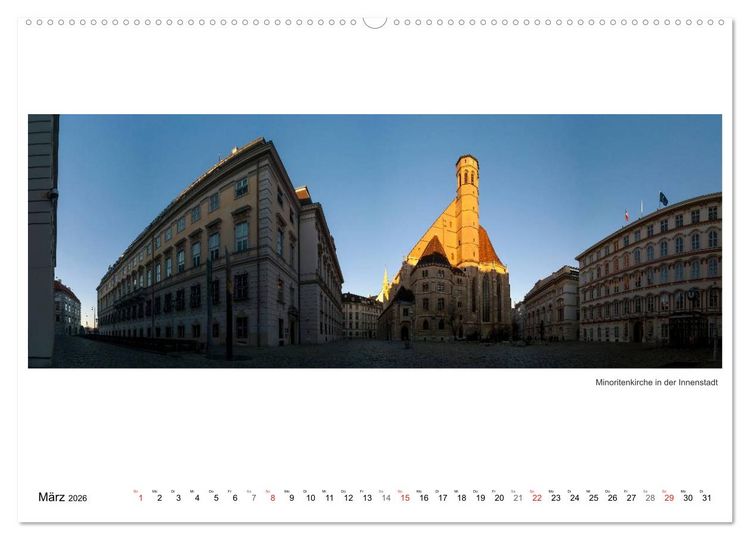 Produktbild: Wien Panoramen (hochwertiger Premium Wandkalender 2026 DIN A2 quer), Kunstdruck in Hochglanz