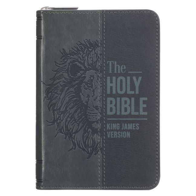 Produktbild: KJV Bible Mini Pocket (Faux Leather, Black/Gray W/Zipper)