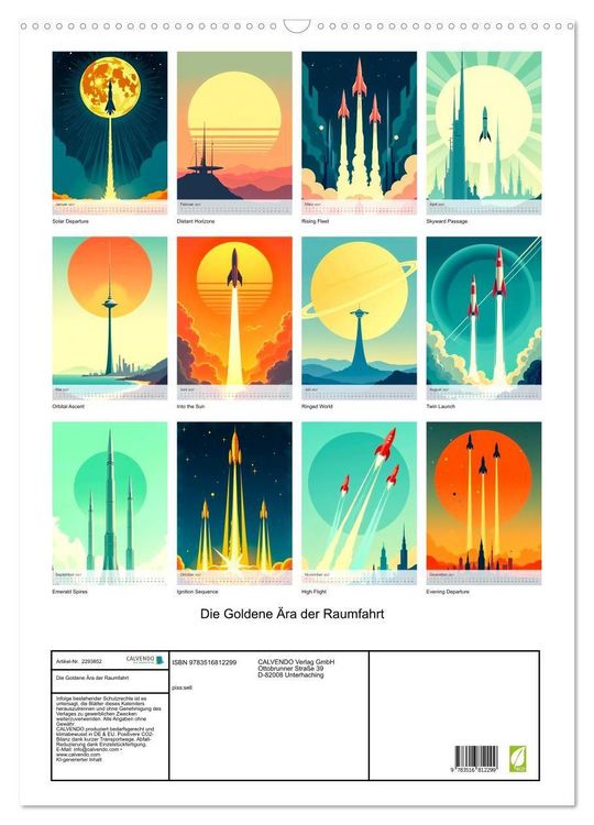 Produktbild: Die Goldene &Auml;ra der Raumfahrt (Wandkalender 2027 DIN A2 hoch), CALVENDO Monatskalender