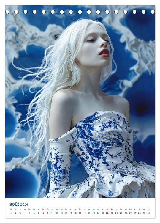 Produktbild: Muses de Porcelaine (Calendrier de bureau 2026 DIN A5 horizontal), CALVENDO calendrier mensuel
